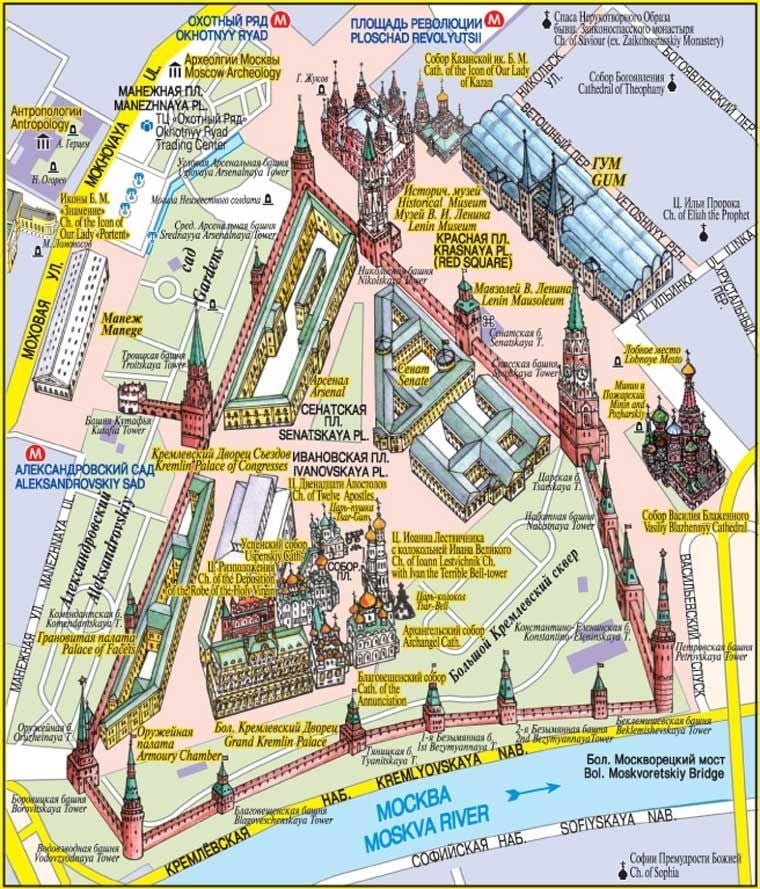 சிவப்பு சதுர மாஸ்கோ வரைபடம்