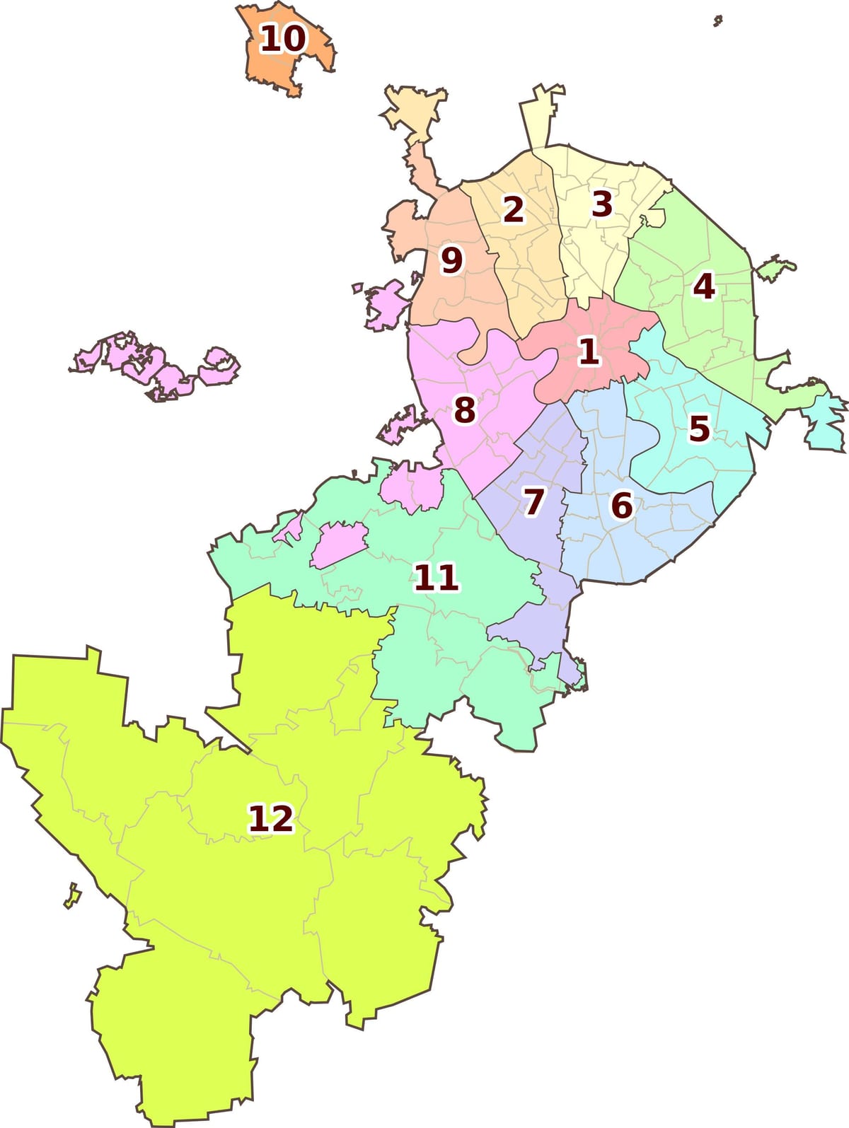 Moskva அக்கம் வரைபடம்