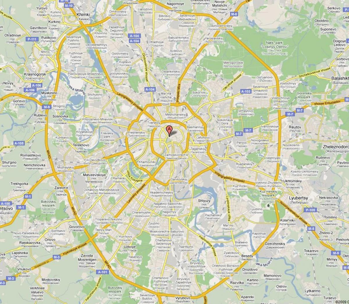 Moskva புறநகர் வரைபடம்