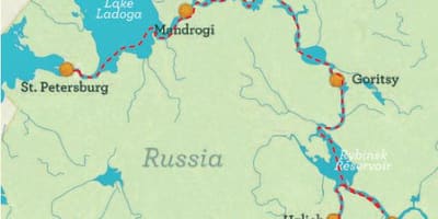 வரைபடம் St Petersburg மாஸ்கோ குரூஸ்
